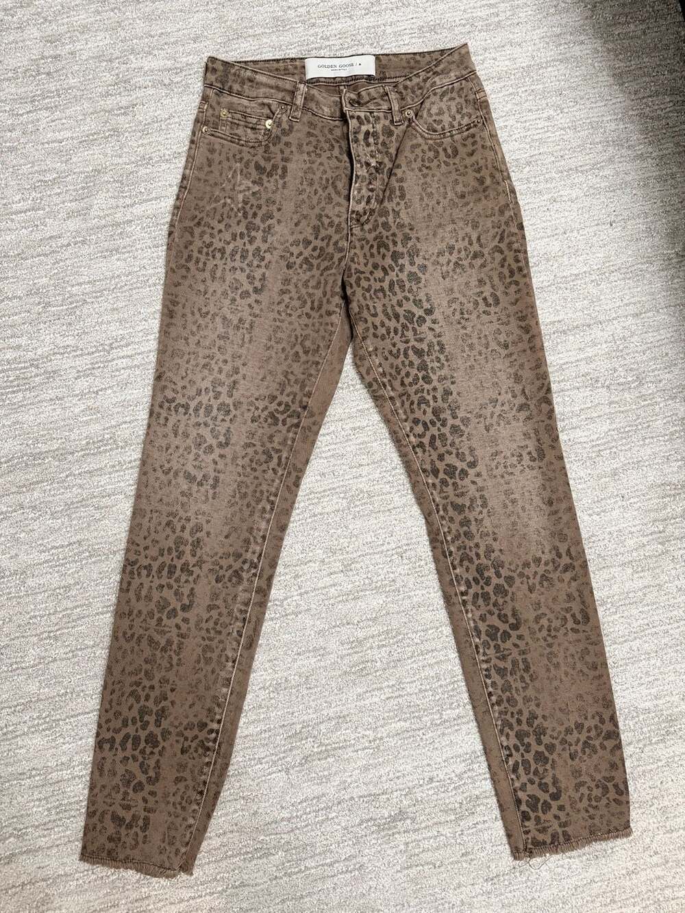 Golden Goose Leopard Print Jeans (see sizing description)